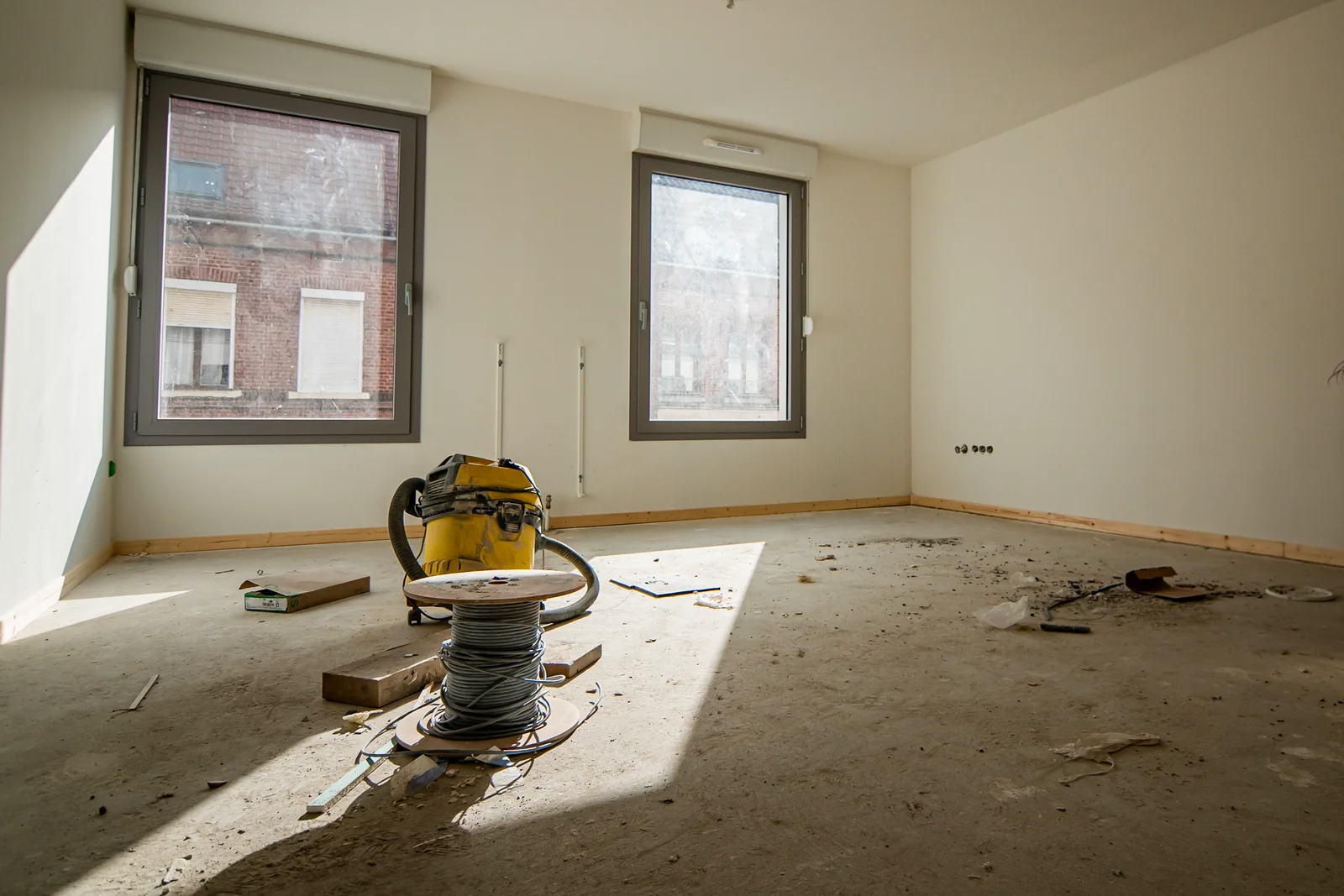 Reportage photo de rénovation intérieure sur chantier BTP