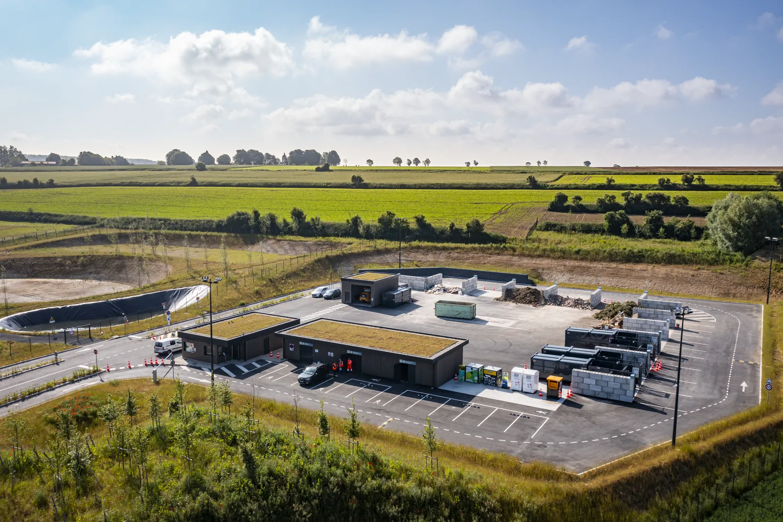 Vue drone, déchetterie intercommunale de Souchez